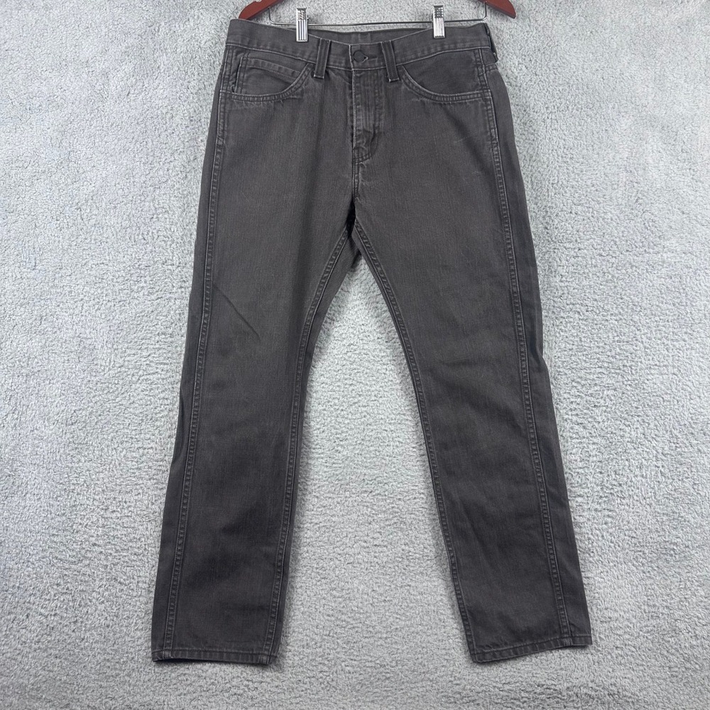 Levi's 513 Slim Straight Vintage Jeans Mens 32x30 (Fits 32x29) Faded Black Y2K